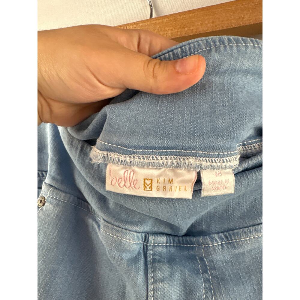 Women’s Belle Beach Kim Gravel Size 14 Blue Wide Leg Jeans - Picture 4 of 5